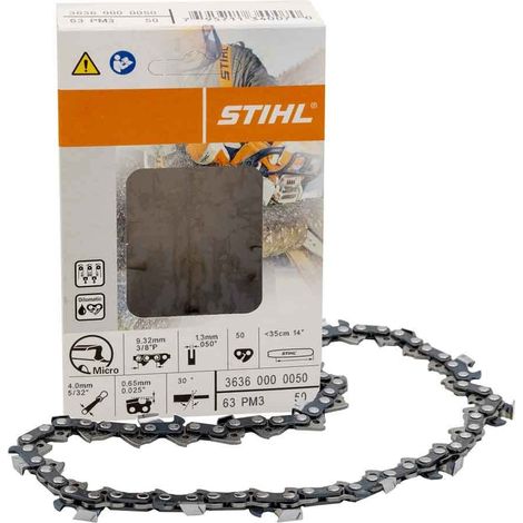 Cadena motosierra STIHL 36360000050 Paso: 3/8 P Calibre: 1.3 Eslabones: 50