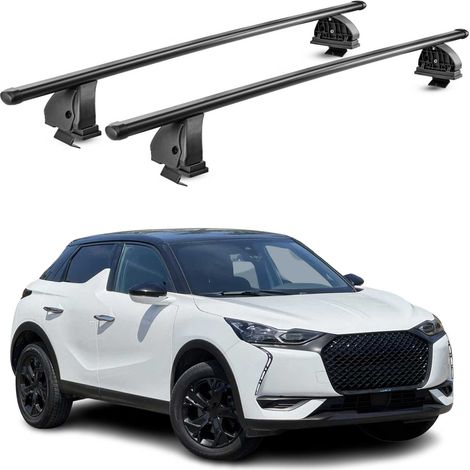 OMAC Stahl Dachträger Querträger DS 3 Crossback 2018-2026 – TÜV / DIN 75302:2019 – Abschließbar – Max. 75 kg – 2 Stangen – Schwarz (1/5)