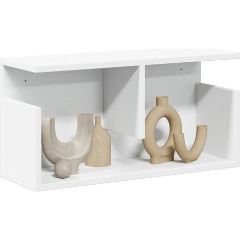 vidaXL Mobile a Parete 60x20x30 cm Bianco in Truciolato