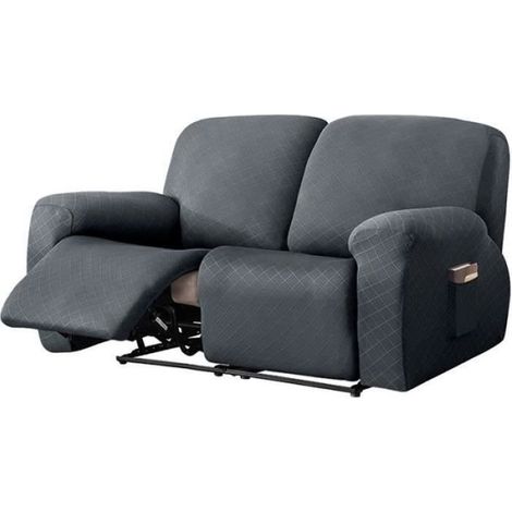 Elastique Canapé Relax Sofa Housse avec Poche 2 Place Fauteuil Relax Housse De Canapé Antidérapant Les Chats Et ProtègeC (1/4)