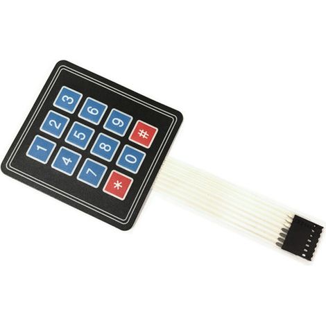 Clavier matriciel 3x4 à membrane, microcontrôleur, clavier étendu, panneau de commande