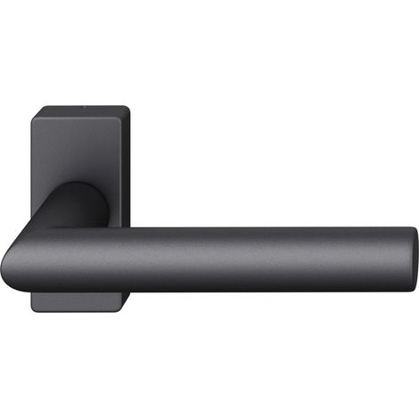 FSB Rahmentürdrücker 09 1076 Hochhaltefeder B eckige Rosette Aluminium schwarz (1/3)