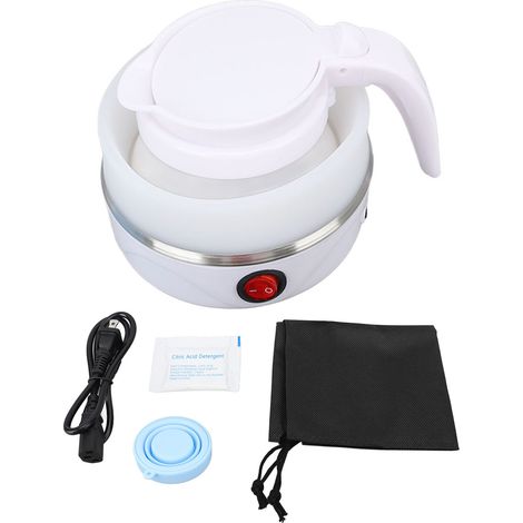 Bouilloire pliable miniature en acier inoxydable, portable, avec interrupteur marche/arrêt à un bouton et extensible, idéale pour une utilisation en extérieur. (1/5)