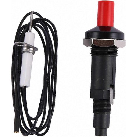 Allumeur piézo avec câble 1000mm et bouton poussoir pour cuisinières et fours à gaz, kit d'allumage fiable, remplacement facile, adapté aux appareils de cuisson. (1/5)