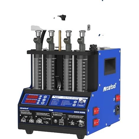 Pulitore per iniettori, potenza 70W, capacità serbatoio 1300ml, pressione di sistema regolabile fino a 0,6MPa, tempo di iniezione da 0 a 9900, materiale in lega di alluminio. (1/5)