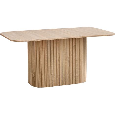 Table à manger, style nordique, pour 4-6 personnes, Couleur de bois clair (1/2)