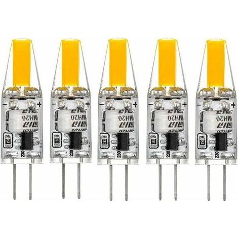 G4 LED 220V 3W 2700K warmweiß 160LM, Silikonlampen ersetzen herkömmliche 30W-Halogenlampen, 5er-Pack (1/5)