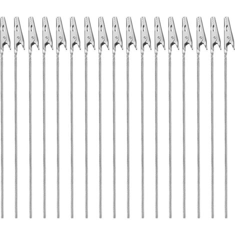 ABOOFAN Lot de 40 petits clips métalliques pour câble en acier