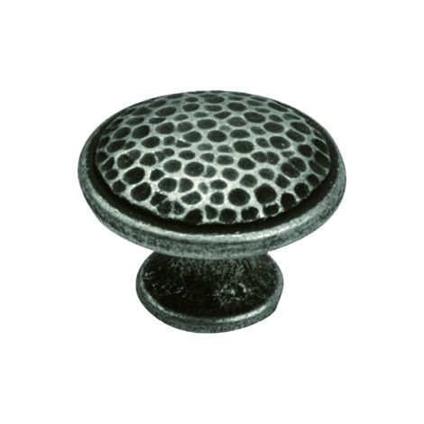 Ouvre&Déco – Bouton de meuble zamak vieil argent Ø30mm – Finition élégante vintage – Pour portes et tiroirs – Vis M4 sécable incluses