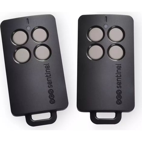 Kit de 2 télécommandes 4 canaux – Compatible avec motorisations SCS Sentinel – Portée 50m – Alimentation par 2 piles lithium CR2032 (1/5)