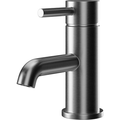 Colore Round Gunmetal Grey Mono Basin Mixer Tap (1/5)