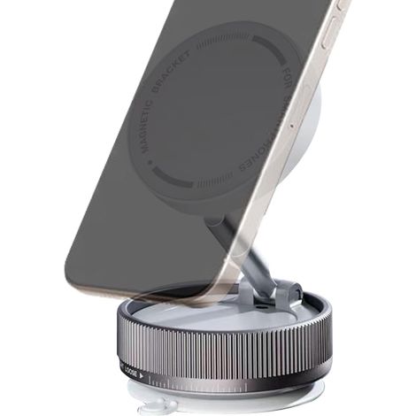 Support à ventouse pour téléphone portable  Support magnétique pour tableau de bord  Support de téléphone portable pour voiture, bureau, conduite, trajet, salle de sport, bureau, chambre à (1/5)