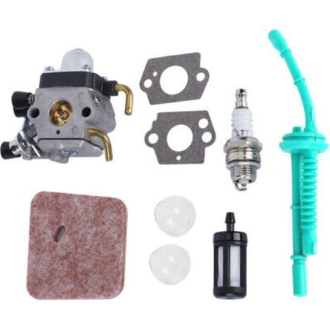 Gruppo carburatore e filtri aria carburante per tosaerba STIHL modelli FS45 FS55 FS85s KM55 --Crezuo (1/5)