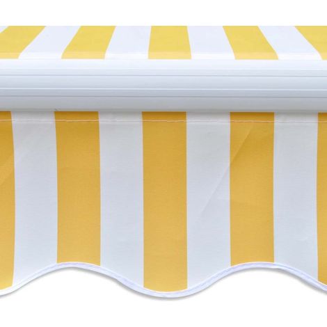 Maison Exclusive - Tenda da Sole Pieghevole Motorizzata 400 cm Gialla/Bianca