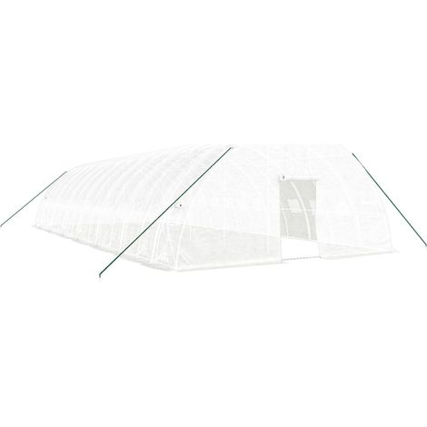 Serra tenda riparo piante fiori ortaggi con struttura in acciaio 84 m² 14 x 6 x 285 m bianco 020044637