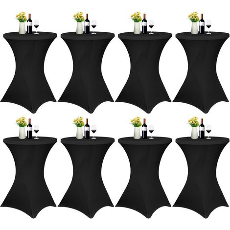 Husse Stehtisch Stretch 70-75cm Schwarz Schwarz 70&xD7110cm(8Pcs) (1/5)
