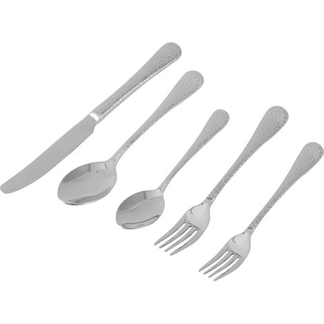 Couverts En Acier Inoxydable - Service De Table 5 Pièces - Pour Repas Formels Et Quotidiens - Lot De 1 (1/5)