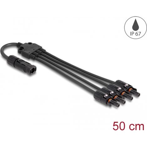 Delock Cable divisor solar DL4 1 x macho a 4 x hembra 50 cm negro