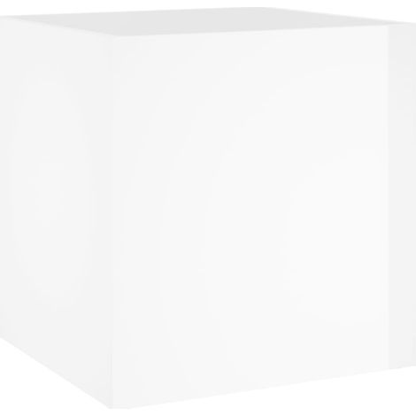 Vassoio per fioriera aiuola rialzata piante fiori terrazza giardino lucido 40 x 40 x 40 cm legno composito bianco 020038419