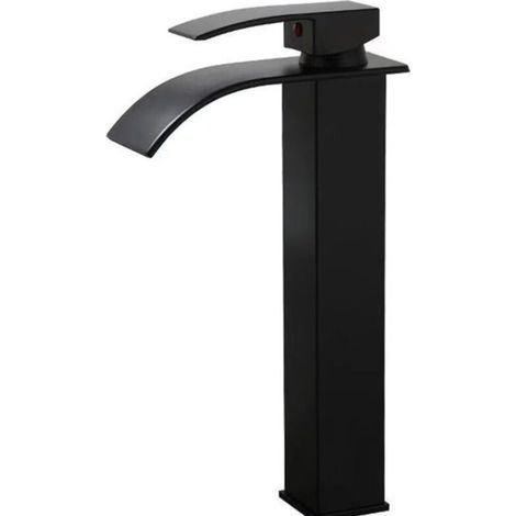 Mitigeur de Lavabo Haut à Effet Cascade – Robinet de Salle de Bain Eau Chaude et Froide pour Vasque, Design Moderne Domestique (1/2)