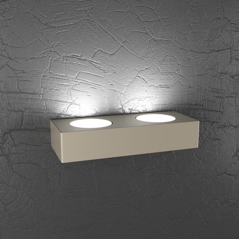 Applique Moderna Plate Metallo Sabbia 2 Luci Gx53 (1/3)