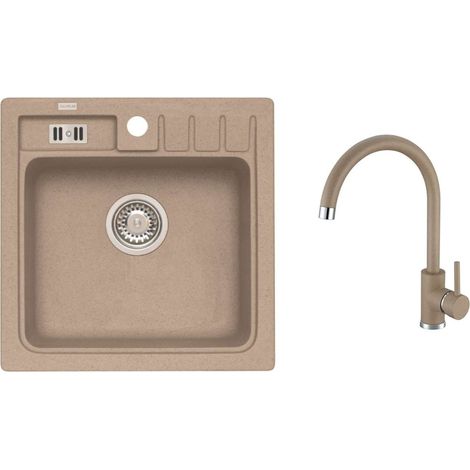 Alveus - Ensemble lavabo Niagara 20 et robinet Kati, beige SETA25912 (1/2)