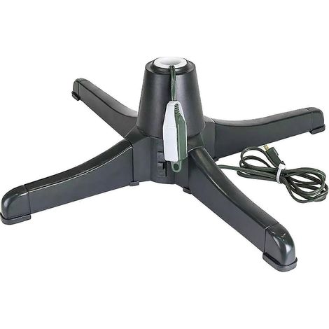 Décorations saisonnières et de fêtes - Grand sapin de Noël - Base rotative électrique - Support de sapin de Noël rotatif en plastique - Multicolore (1/5)