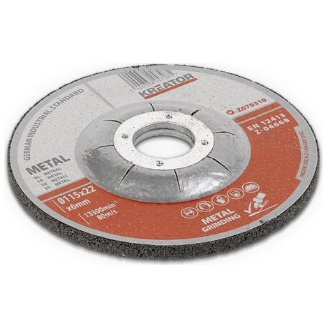Dischi abrasivi - metalli - Ø 115 x 6 mm - 3 pezzi Kreator (1/3)