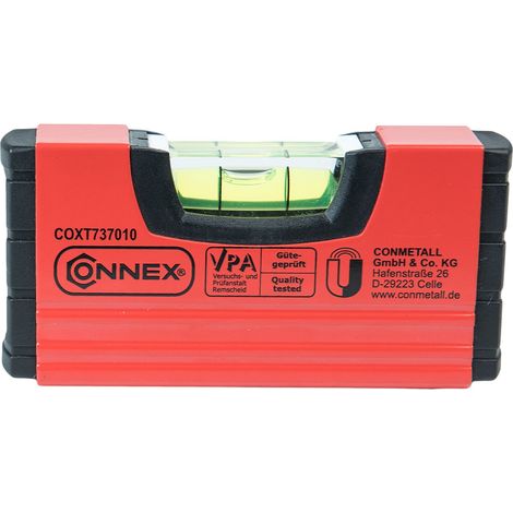 Connex COXT737010 - Mini livello, magnetico, taglia unica, colore: Nero/Rosso (1/5)