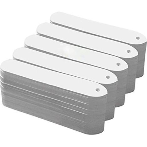 500 étiquettes de plantes perforées 4 x 1 pouce de marqueur de viande blanche (1/5)