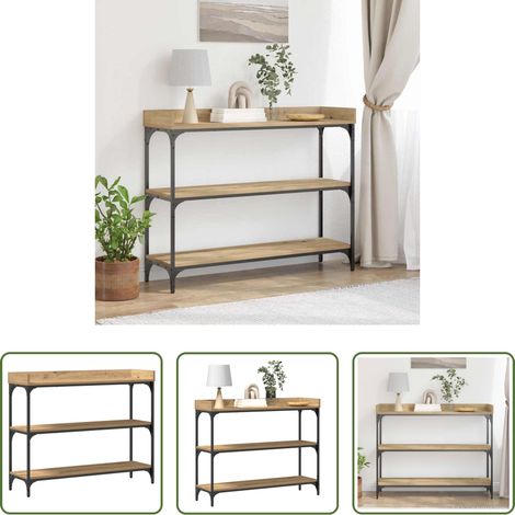 Stauraum -  Konsolentisch mit Regal Artisan-Eiche 100 x 30 x 80 cm (1/5)