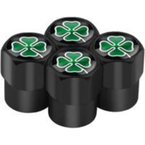 CSPARKV (1,3 × 1 × 1 cm) Lot de 4 bouchons de valve pour Alfa Romeo 159 Giulietta, 147 Mito, Giulia 156, 166 GT, Stelvio et Tonale. Étanches à l'eau et à la poussière, couleur noire. (1/2)