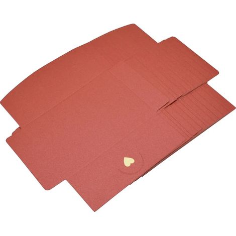 Mini sobres de papel, perfectos para tarjetas de felicitación, diseño resistente, color rojo vino. (1/2)