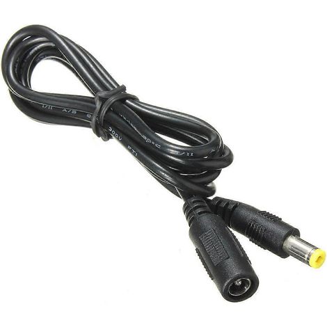 5,5 mm x 2,1 mm Stecker-auf-Buchse-Verlängerungskabel, Länge: 1,2 m