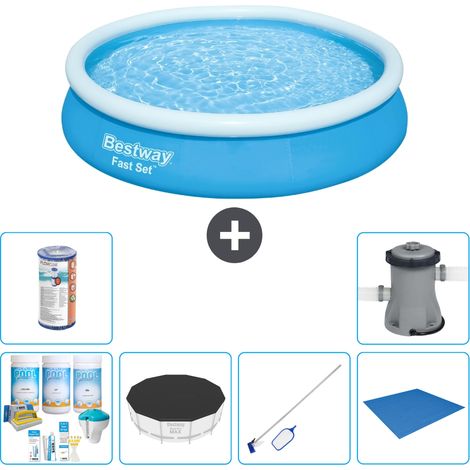 Bestway Piscina Bestway Fast Set Rotonda - 366x76 cm - 7-pezzi  S21383 (1/5)