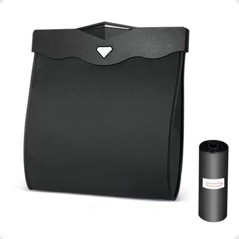Suspendre poubelle voiture interieur, Poubelle de voiture avec ouverture magnétique à accès rapide, Cuir PU imperméable, accessoire voiture pour siège arrière de voiture Noir (1/4)