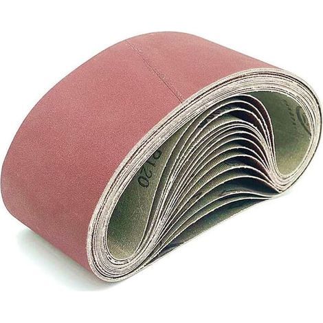 Bande abrasive annulaire 610 x 100, bande abrasive en oxyde d'aluminium de 4 pouces (5 pièces) (1/4)