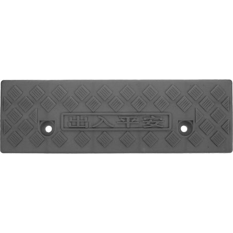 Rampe d'accès en pente, rampe robotisée fonctionnelle pour usage domestique, rampe de seuil en caoutchouc.-49.50X12.50X3.00CM-Black (1/3)