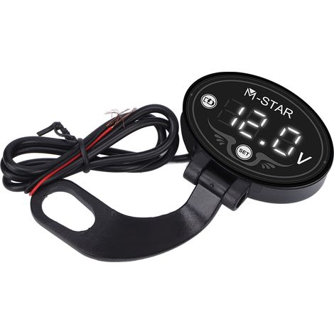 Voltmètre LED numérique Moto 9-24V Étanche Haute Précision ABS Moniteur de Batterie Sécurité Conduite (1/5)