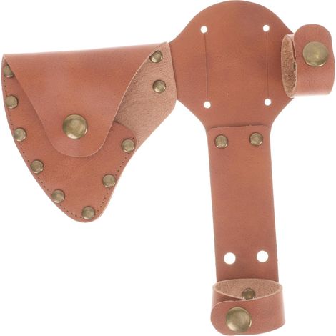 Manchon de Protection la Ceinture en Cuir Marron Étui Portable Fixation Facile pour Petite Hache pour Camping et Activités Extérieures (1/5)