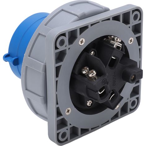 Industrielle 3-polige Steckdose, 63 A, IP67, wasserdicht, 2P+E, 220–240 V, staubdicht, für elektrische Anwendungen und Flughafenanwendungen (1/5)