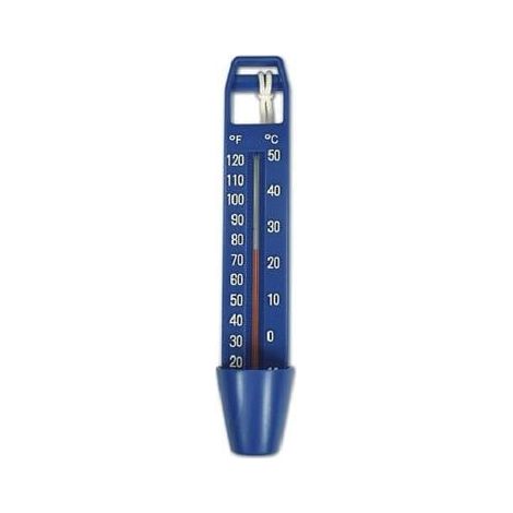 Thermomètre flottant bleu 15cm pour piscine - Lecture facile