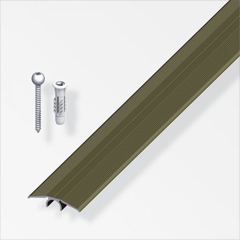 alfer Übergangs-Profil und Dübel-System 0.9 m, 33 mm, Alu, eloxiert, bronze Metall- und Stahlprofile (1/2)