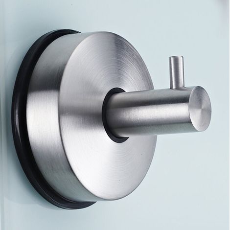 Suction Cup Hook Bathroom Stainless Steel Towel Holder Suction Cup Dishcloth Hanger Powerful Shower Hooks Wall Mounted Kitchen Bath Bedroom 2 pieces (1/5)