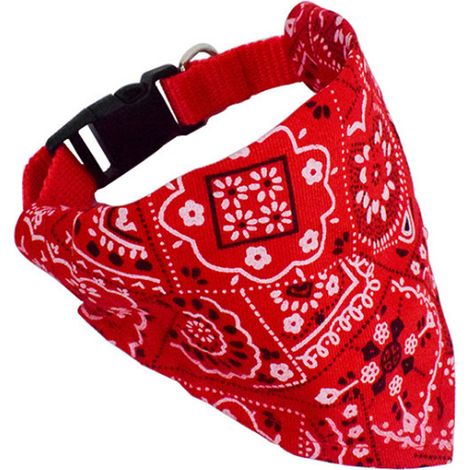 harnais chien-Collier chien bandana star rouge Taille : M:25-36cm-Bavoir pour chien