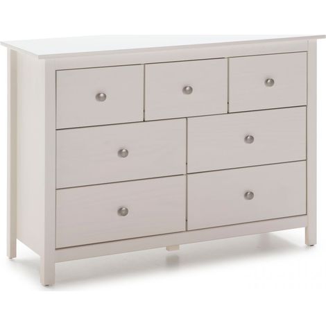 Cómoda Bay 7 cajones Blanco (ancho) x 80cm (alto)