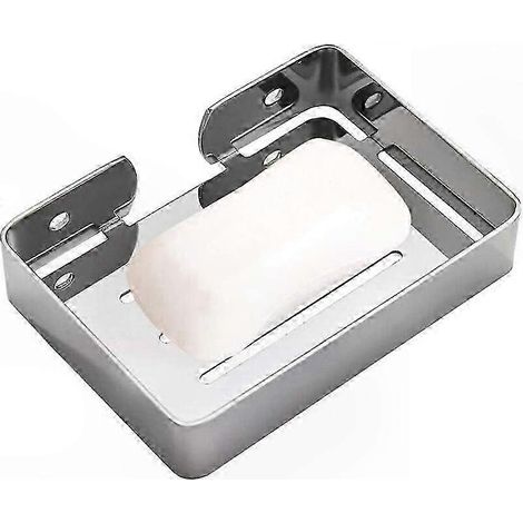Wandmontierte Duschseifenschale mit Schwammhalter aus Edelstahl 304, wasserfester Badezimmerorganizer, zur Wandmontage in der Dusche. (1/5)