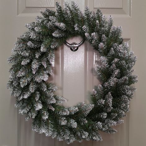 60cm Snow Tip Christmas Wreath with 160 Bullet Tips (1/5)