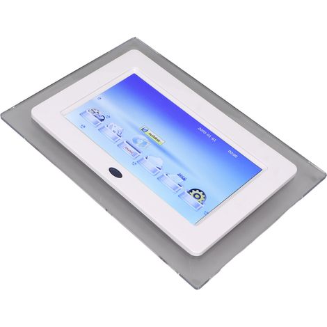 Cadre photo numérique HD 7 pouces avec télécommande intelligente, blanc, 100-240 V, prise américaine (1/5)