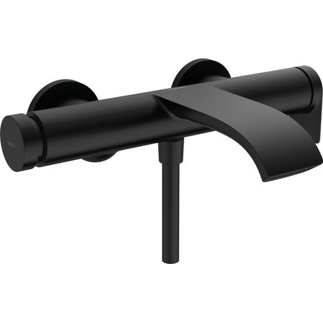 Hansgrohe – Mitigeur de baignoire noir mat – Commande à levier – Cartouche céramique – Entraînement 150mm – 75420670